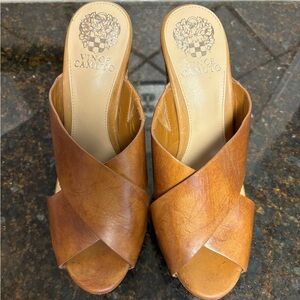 Vince Camuto Tan Leather Sandals